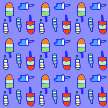 buzlu şeker tatlı desen blues ve portakal