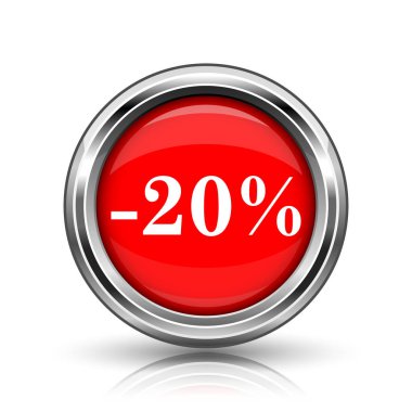 yüzde 20 indirim simgesi