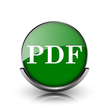 Beyaz zemin üzerine yeşil parlak parlak simge