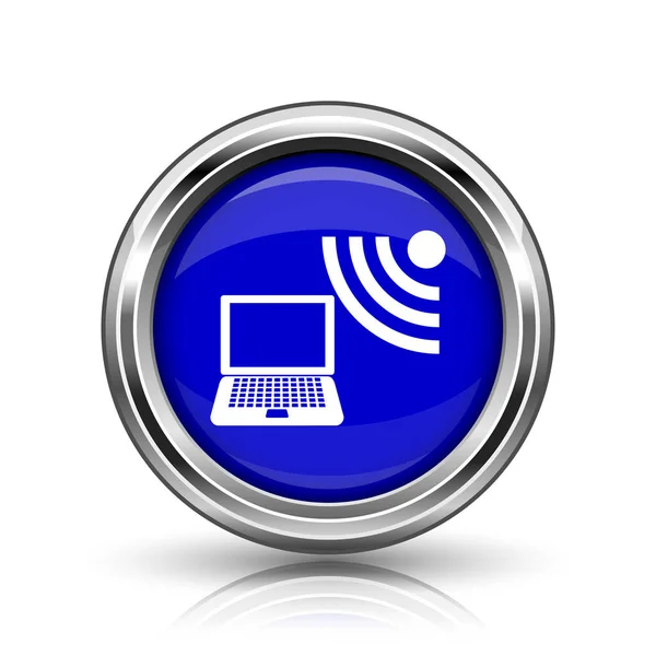 Wireless laptop icon — Stock Photo, Image