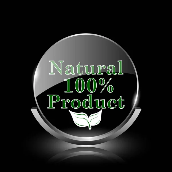 100 Icône de produit naturel pour cent — Photo