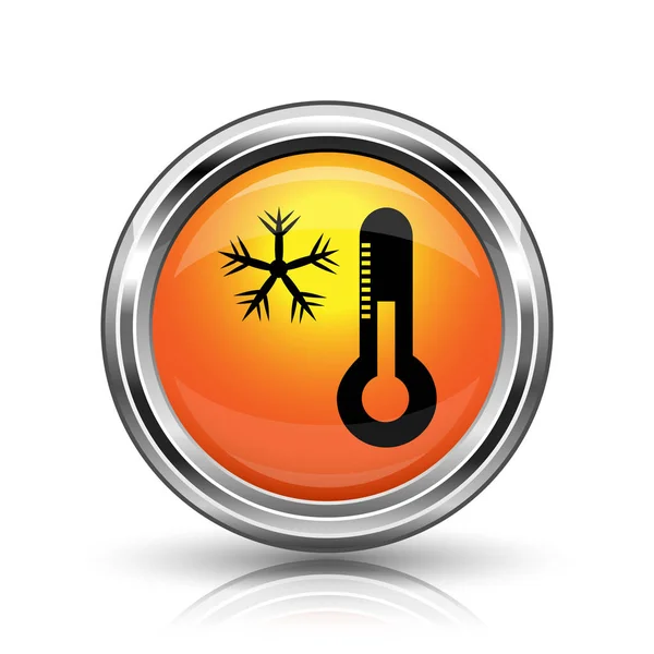 Hópehely hőmérő ikonnal — Stock Fotó