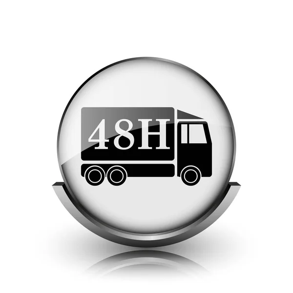 48h dodání truck ikona — Stock fotografie