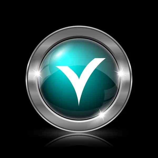 V checked icon — Stock Photo, Image