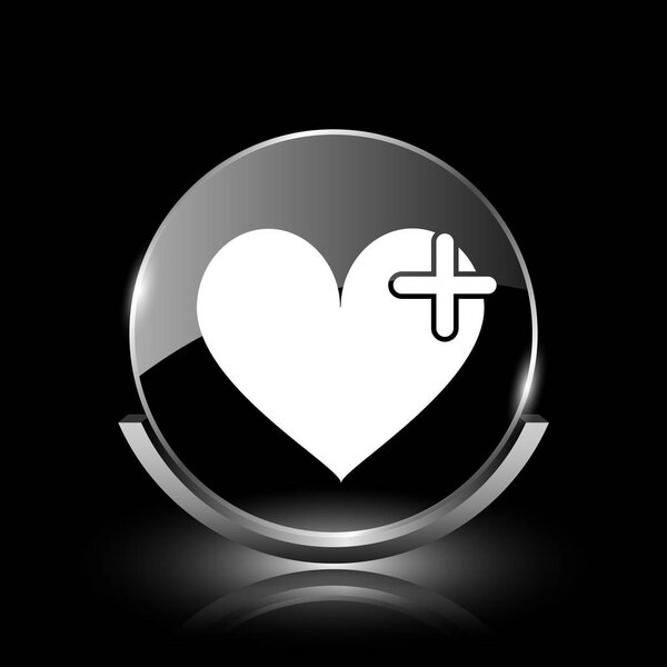Heart with cross icon