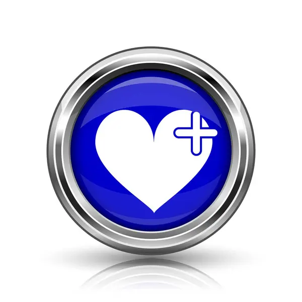 Corazón con icono de cruz — Foto de Stock