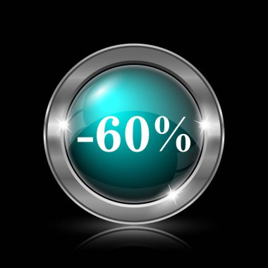 yüzde 60 indirim simgesi