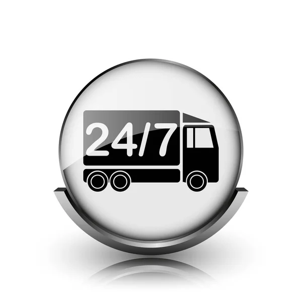 24 7 icono de camión de entrega — Foto de Stock