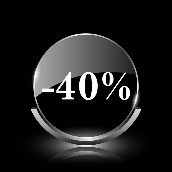 40% 할인 아이콘 — 스톡 사진