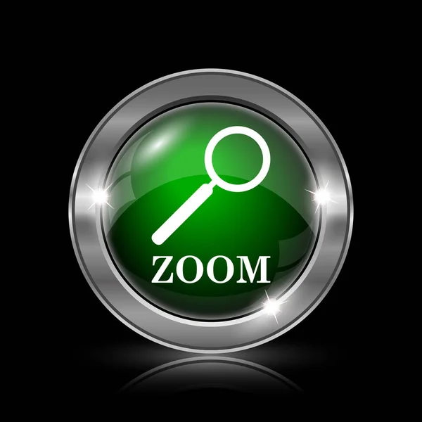 Zoom com ícone de lupa — Fotografia de Stock