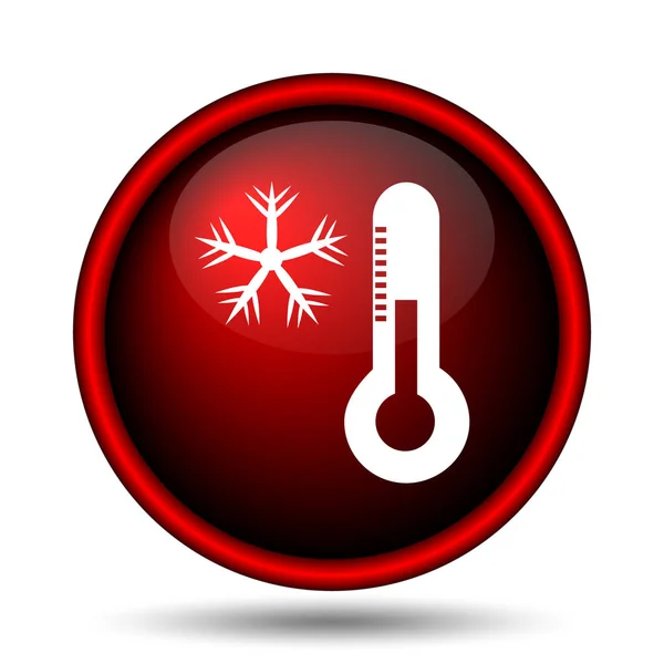 Copo de nieve con el icono del termómetro —  Fotos de Stock