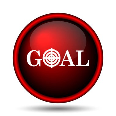 Hedef simgesi. Beyaz arka plan üzerinde Internet düğmesi