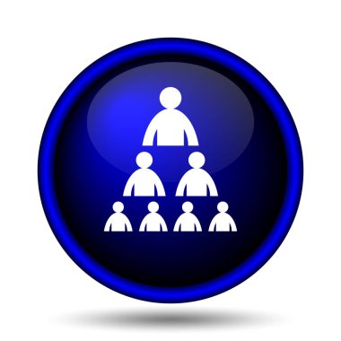 Kuruluş grafiği ile insanlar kutsal kişilerin resmi. Beyaz arka plan üzerinde Internet düğmesi