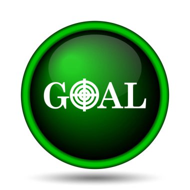 Hedef simgesi. Beyaz arka plan üzerinde Internet düğmesi