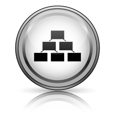 Kuruluş şeması simgesi. Beyaz arka plan üzerinde Internet düğmesi