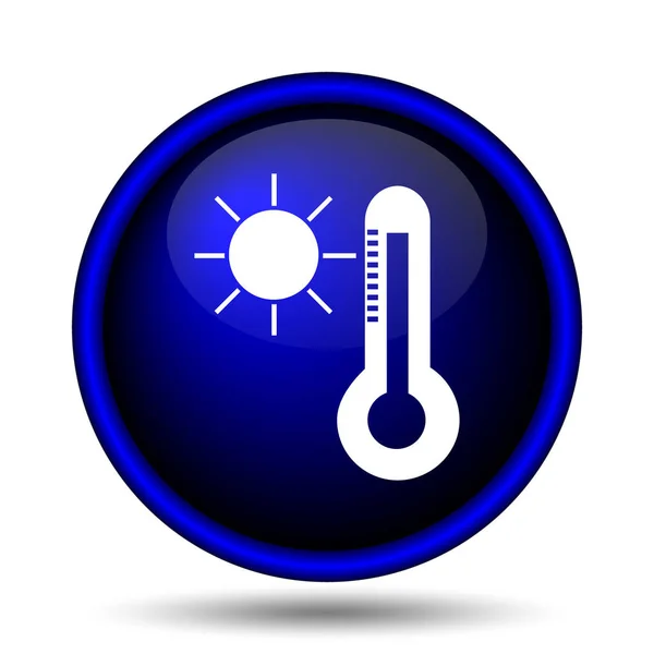 Zon en thermometer pictogram — Stockfoto