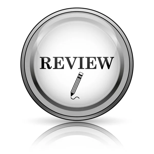 Review Icon Internet Button White Background — Stock Photo, Image