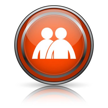 Beyaz arka plan üzerinde parlak parlak turuncu simge.