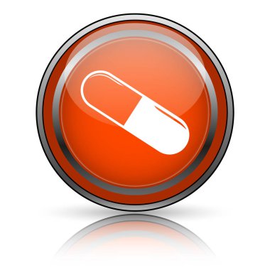 Beyaz arka plan üzerinde parlak parlak turuncu simge.