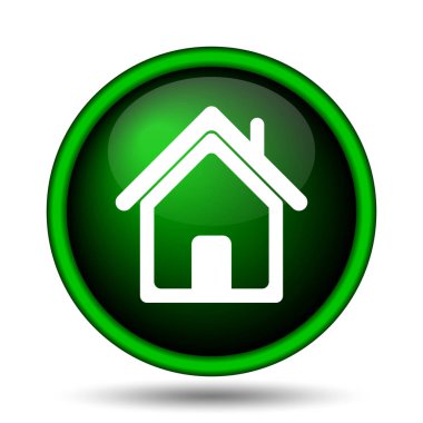 Ev simgesini. Beyaz arka plan üzerinde Internet düğmesi