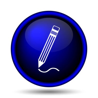 Kalem simgesi. Beyaz arka plan üzerinde Internet düğmesi