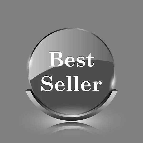 Bestseller Ikone Glänzend Glänzende Internet Taste Auf Grauem Hintergrund — Stockfoto