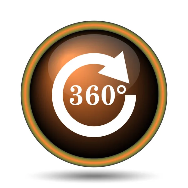 Recarregar Ícone 360 Botão Internet Fundo Branco — Fotografia de Stock