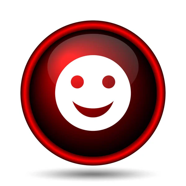 Smiley Ikonen Internet Knappen Vit Bakgrund — Stockfoto