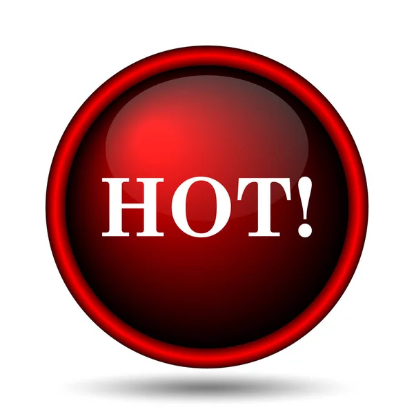 Hot Icon Internet Button White Background — Stock Photo, Image