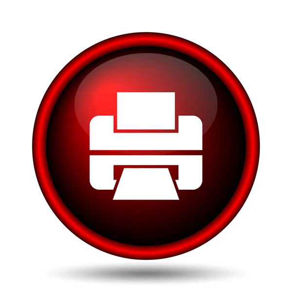 Printer Icon Internet Button White Background — Stock Photo, Image