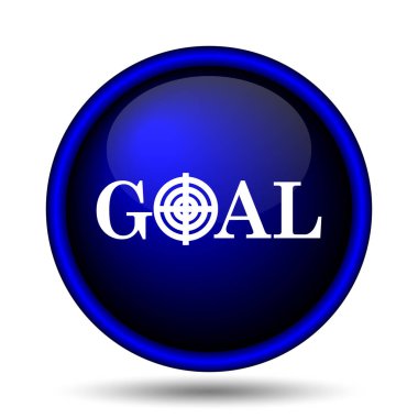 Hedef simgesi. Beyaz arka plan üzerinde Internet düğmesi