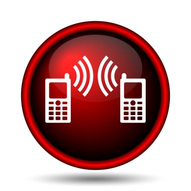 İletişim simgesi. Beyaz arka plan üzerinde Internet düğmesi