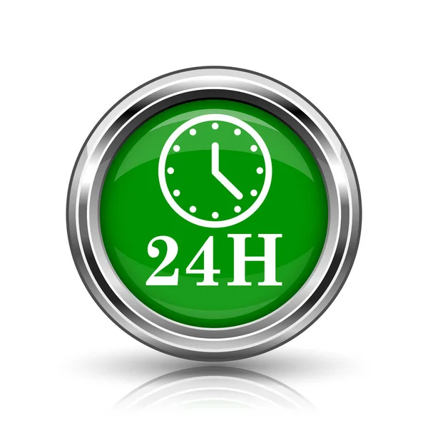 24H clock icon — Stock Photo, Image