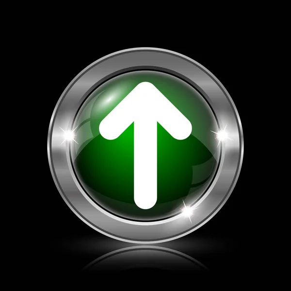 Silber Und Grün Glänzendes Symbol Auf Schwarzem Hintergrund — Stockfoto