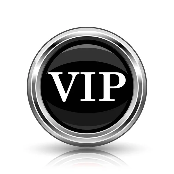 Vip Icon Metalowy Przycisk Internet Białym Tle — Zdjęcie stockowe