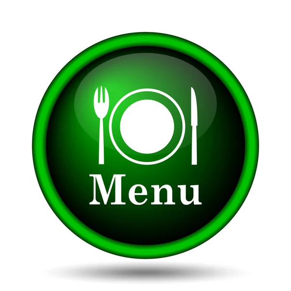 Ícone Menu Botão Internet Fundo Branco — Fotografia de Stock