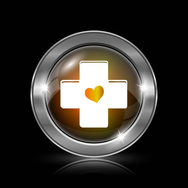 Kreuz mit Herz-Symbol — Stockfoto