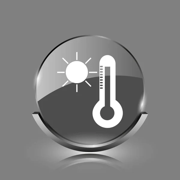 Значок солнца и термометра — стоковое фото