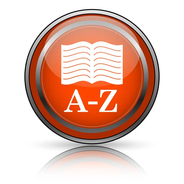 Иконка книги A-Z — стоковое фото