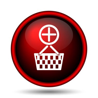Sepet simgesi ekleyin. Beyaz arka plan üzerinde Internet düğmesi