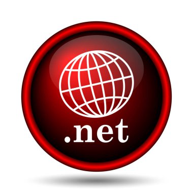 .NET simgesi. Beyaz arka plan üzerinde Internet düğmesi