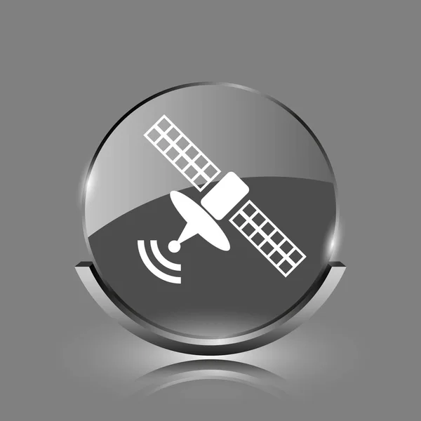 Antennensymbol Glänzend Glänzende Internet Taste Auf Grauem Hintergrund — Stockfoto