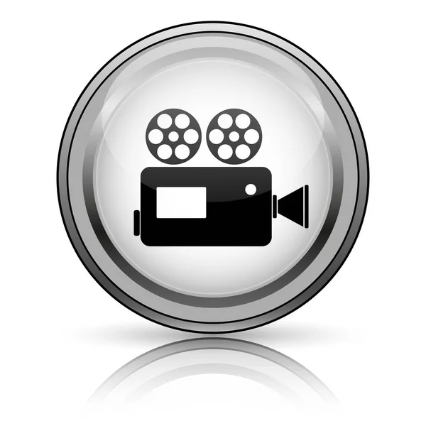 Video Camera Icon Internet Button White Background — Stock Photo, Image