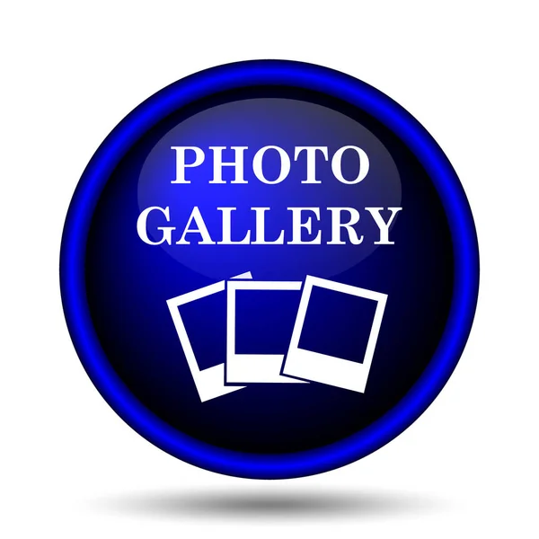 Foto Galerij Pictogram Internet Knop Witte Achtergrond — Stockfoto