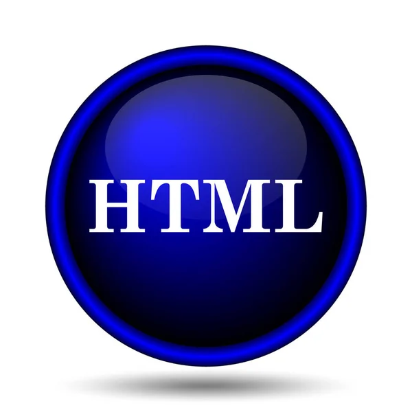 Ícone Html Botão Internet Fundo Branco — Fotografia de Stock