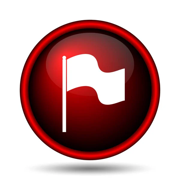 Icono Bandera Botón Internet Sobre Fondo Blanco —  Fotos de Stock