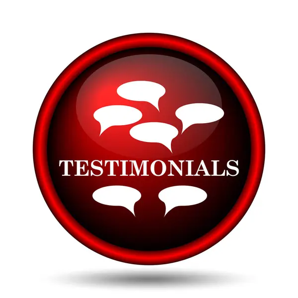 Testimonials Icon Internet Button White Background — Stock Photo, Image