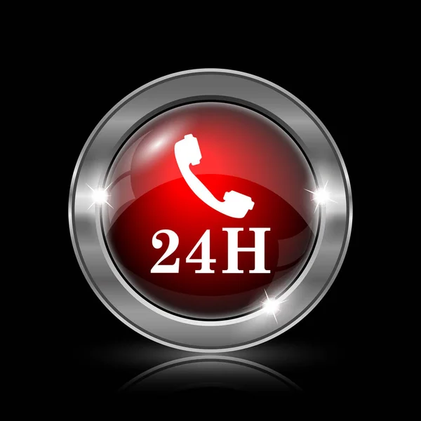 24h telefoonpictogram — Stockfoto