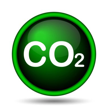 CO2 simgesi. Beyaz arka plan üzerinde Internet düğmesi
