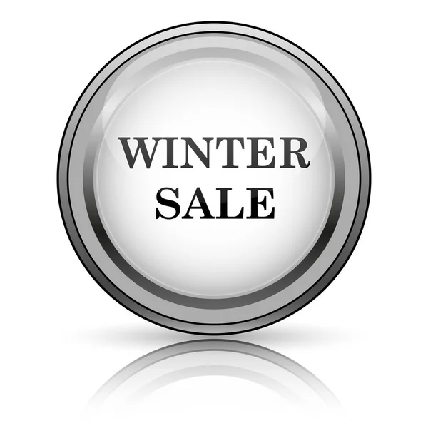 冬季销售图标 白色背景上的互联网按钮 — 图库照片